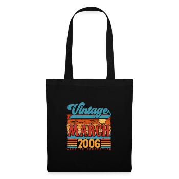 March 2006, March 2006 Vintage Anniversary Gift. - Tote Bag - black - Front
