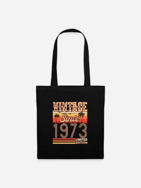 1973. Jahrgang Jahrgang 1973 Geburtstag - Stoffbeutel - Schwarz