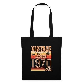 Jubiläum 1970. Jahrgang Jahrgang 1970 Jubiläum - Stoffbeutel - Schwarz - Vorne