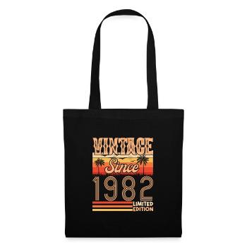 1982. Jahrgang Jahrgang 1982 Geburtstag - Stoffbeutel - Schwarz - Vorne