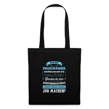 Programmierer Beruf Coder Geschenk - Stoffbeutel - Schwarz - Vorne