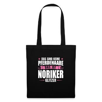 Noriker Pferd Reiter Geschenk - Stoffbeutel - Schwarz - Vorne