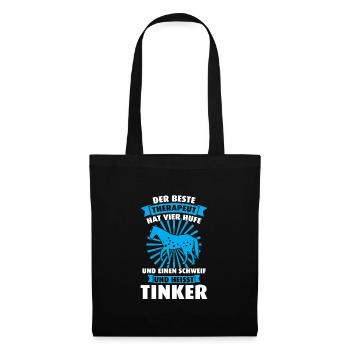 Tinker Pferd Pferdesport Geschenk - Stoffbeutel - Schwarz - Vorne