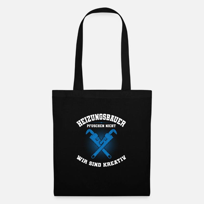 Heizungsbauer Beruf Installateur Geschenk - Stoffbeutel - Schwarz