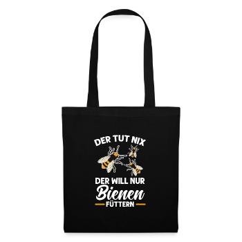 Imker Bienen Imkern Geschenk - Stoffbeutel - Schwarz - Vorne