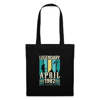 April 1982 Anniversary Gift, Vintage April 1982 - Tote Bag - black - Front