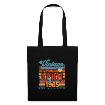 Avril 1965, Cadeau Anniversaire Vintage avril 1965 - Sac en tissu - noir - Devant