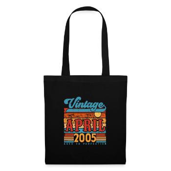 Avril 2005, Cadeau Anniversaire Vintage avril 2005 - Sac en tissu - noir - Devant