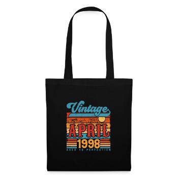 April 1998, April 1998 Vintage Anniversary Gift - Tote Bag - black - Front