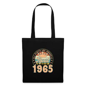 April 1965. April 1965 April Birthday Gift - Tote Bag - black - Front