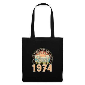 Avril 1974. Cadeau d’anniversaire avril 1974 April - Sac en tissu - noir - Devant