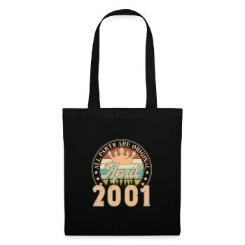 Avril 2001. Cadeau d’anniversaire avril 2001 April - Sac en tissu - noir - Devant
