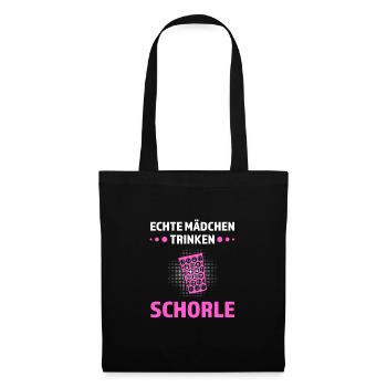 Schorle Pfälzer Dubbeglas Geschenk - Stoffbeutel - Schwarz - Vorne