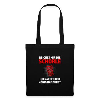 Schorle Pfälzer Weinschorle Geschenk - Stoffbeutel - Schwarz - Vorne