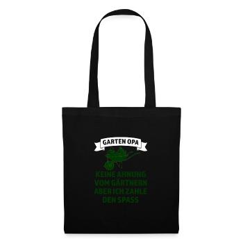 Garten Opa Pflanzen Gartenarbeit Geschenk - Stoffbeutel - Schwarz - Vorne