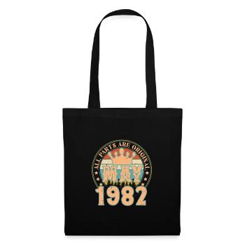 Mai 1982. Cadeau d’anniversaire mai 1982. May 1982 - Sac en tissu - noir - Devant