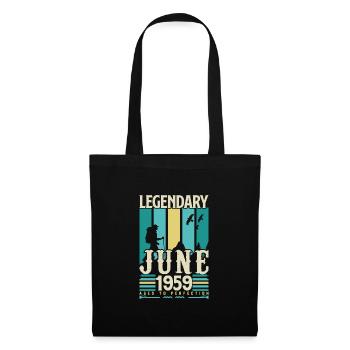 Juni 1959 Geburtstagsgeschenk, Jahrgang Juni 1959. - Stoffbeutel - Schwarz - Vorne