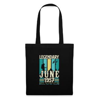 Juni 1957 Geburtstagsgeschenk, Jahrgang Juni 1957. - Stoffbeutel - Schwarz - Vorne