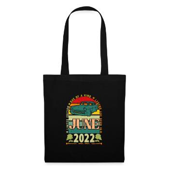 Geburtstagsgeschenk Juni 2022. Juni 2022 Juni 2022 - Stoffbeutel - Schwarz - Vorne