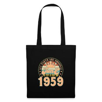 Juni 1959. Juni 1959 Geburtstagsgeschenk. Juni - Stoffbeutel - Schwarz - Vorne
