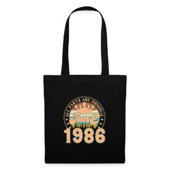 Juin 1986. Cadeau d’anniversaire juin 1986. June - Sac en tissu - noir - Devant