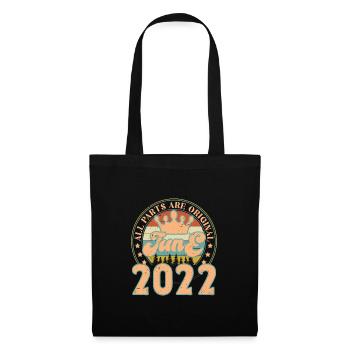 Juni 2022. Geburtstagsgeschenk Juni 2022. Juni - Stoffbeutel - Schwarz - Vorne