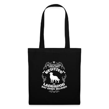 Labrador Hund Hundebesitzer Geschenk - Stoffbeutel - Schwarz - Vorne