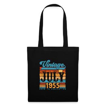 Juli 1955, Juli 1955 Geburtstagsgeschenk. - Stoffbeutel - Schwarz - Vorne