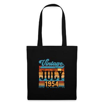 Juillet 1954, Cadeau Anniversaire juillet 1954. - Sac en tissu - noir - Devant