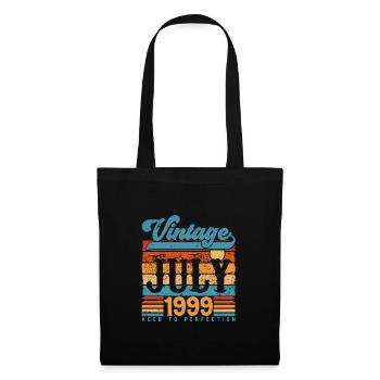 Juli 1999, Juli 1999 Geburtstagsgeschenk. - Stoffbeutel - Schwarz - Vorne
