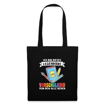 Kindergarten Vorschule Vorschulpädagoge Geschenk - Stoffbeutel - Schwarz - Vorne