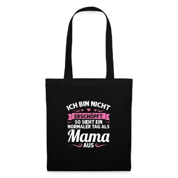 Mutter Mutter Tag Mama Geschenk - Stoffbeutel - Schwarz - Vorne