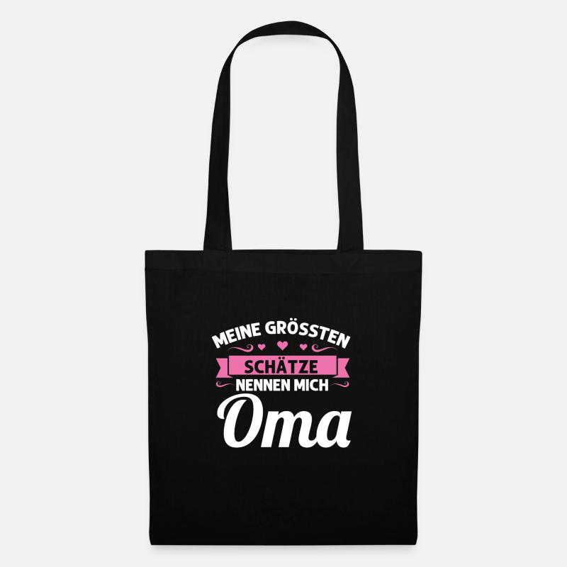 Oma Mutter Tag Omi Geschenk - Stoffbeutel - Schwarz