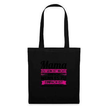 Mutter Mutter Tag Mama Geschenk - Stoffbeutel - Schwarz - Vorne