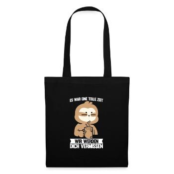 Abschied Kollegin Abschiedsparty Geschenk - Stoffbeutel - Schwarz - Vorne