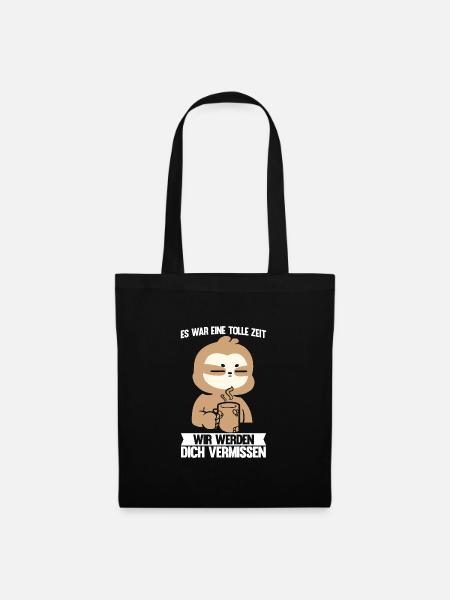 Abschied Kollegin Abschiedsparty Geschenk - Stoffbeutel - Schwarz