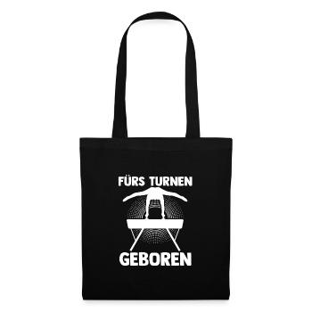 Turnen Sport Turner Geschenk - Stoffbeutel - Schwarz - Vorne