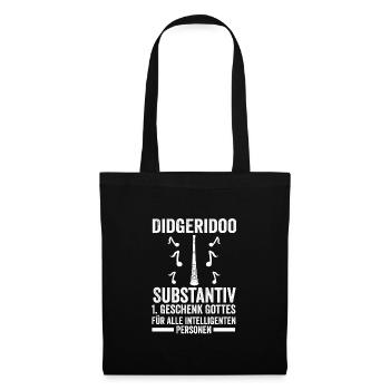 Didgeridoo Musik Didgeridoos Geschenk - Stoffbeutel - Schwarz - Vorne