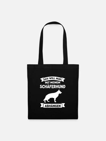 Schäferhund Hund Schäferhunde Geschenk - Stoffbeutel - Schwarz