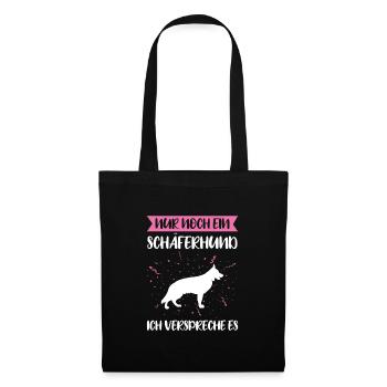 Schäferhund Hund Hundehalter Geschenk - Stoffbeutel - Schwarz - Vorne
