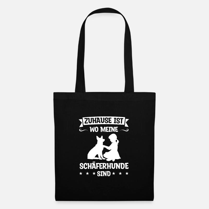 Schäferhund Hund Deutscher Schäferhund Geschenk - Stoffbeutel - Schwarz