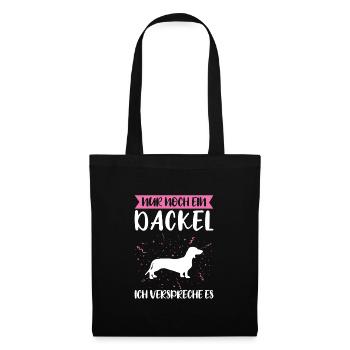 Dackel Hund Hundebesitzer Geschenk - Stoffbeutel - Schwarz - Vorne