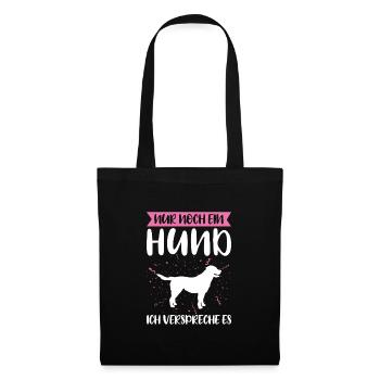 Hund Haustier Hundehalter Geschenk - Stoffbeutel - Schwarz - Vorne