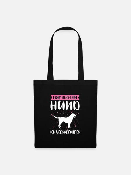Hund Haustier Hundehalter Geschenk - Stoffbeutel - Schwarz