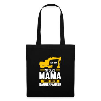 Bagger Fahrer Bagger Bauen Geschenk - Stoffbeutel - Schwarz - Vorne