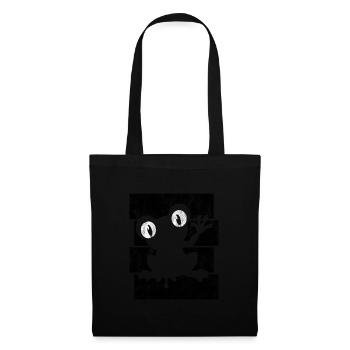 Frosch Frösche Geschenk für Kinder Lustig Witzig - Stoffbeutel - Schwarz - Vorne