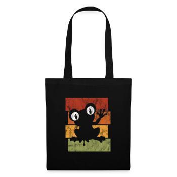 Frog Frogs Gift for Kids Funny Funny - Tote Bag - black - Front