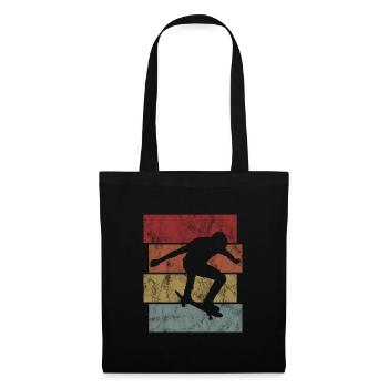 Skateboarder Skateboard Skater Skate Skateing - Sac en tissu - noir - Devant