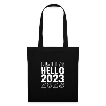 Hello 2023 - Sac en tissu - noir - Devant
