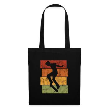 Skateboarder Skateboard Skater Skate Skateing - Sac en tissu - noir - Devant